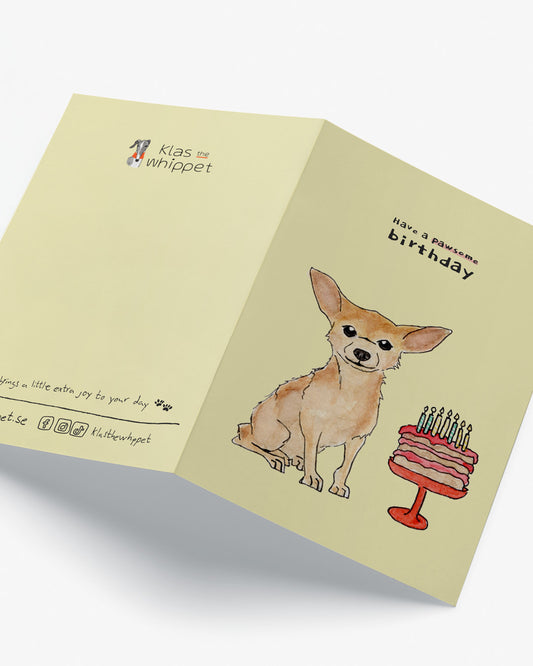 Have a pawsome birthday - Chihuahua