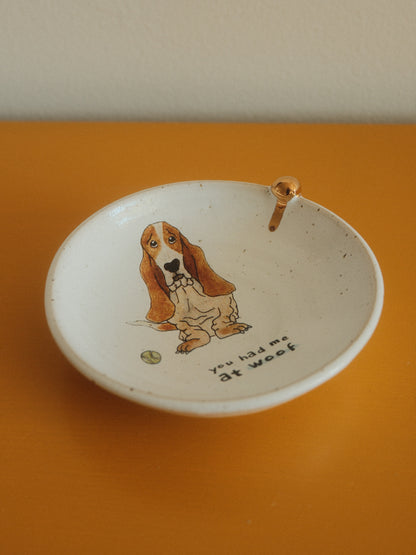 You had me at woof – Basset – Trinket plate